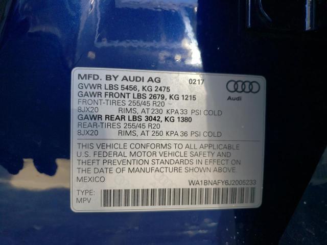 Photo 9 VIN: WA1BNAFY6J2005233 - AUDI Q5 PREMIUM 