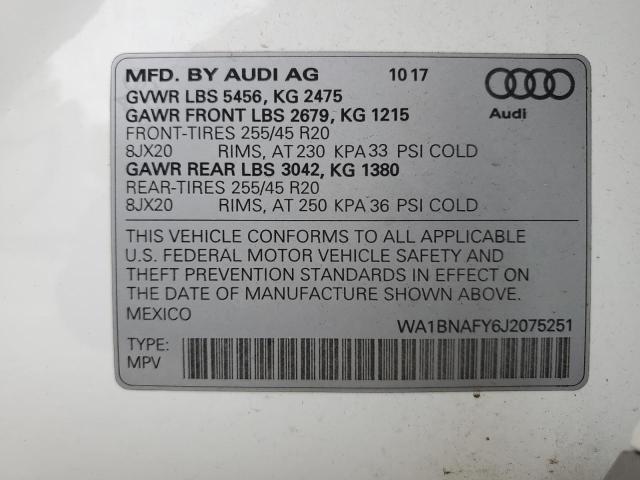 Photo 12 VIN: WA1BNAFY6J2075251 - AUDI Q5 