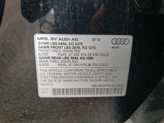 Photo 9 VIN: WA1BNAFY6J2220501 - AUDI Q5 