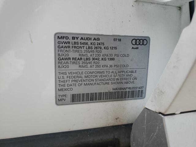 Photo 12 VIN: WA1BNAFY6J2221437 - AUDI Q5 PREMIUM 