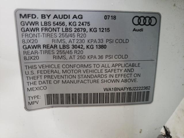 Photo 9 VIN: WA1BNAFY6J2222362 - AUDI Q5 PREMIUM 