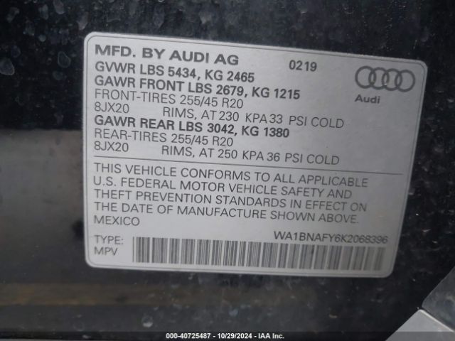 Photo 8 VIN: WA1BNAFY6K2068396 - AUDI Q5 