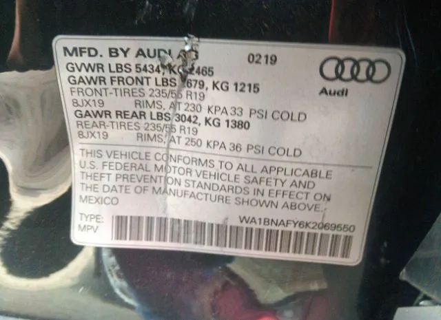 Photo 8 VIN: WA1BNAFY6K2069550 - AUDI Q5 