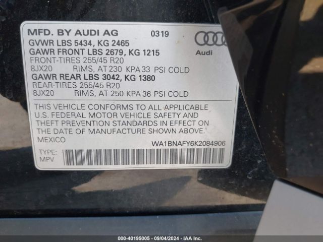 Photo 8 VIN: WA1BNAFY6K2084906 - AUDI Q5 