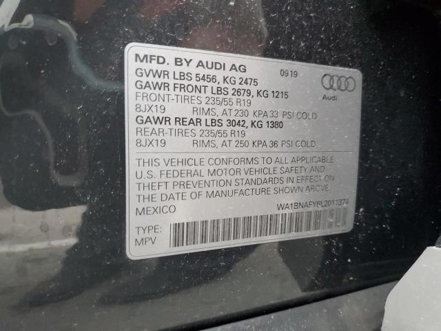 Photo 12 VIN: WA1BNAFY6L2011374 - AUDI Q5 PREMIUM 