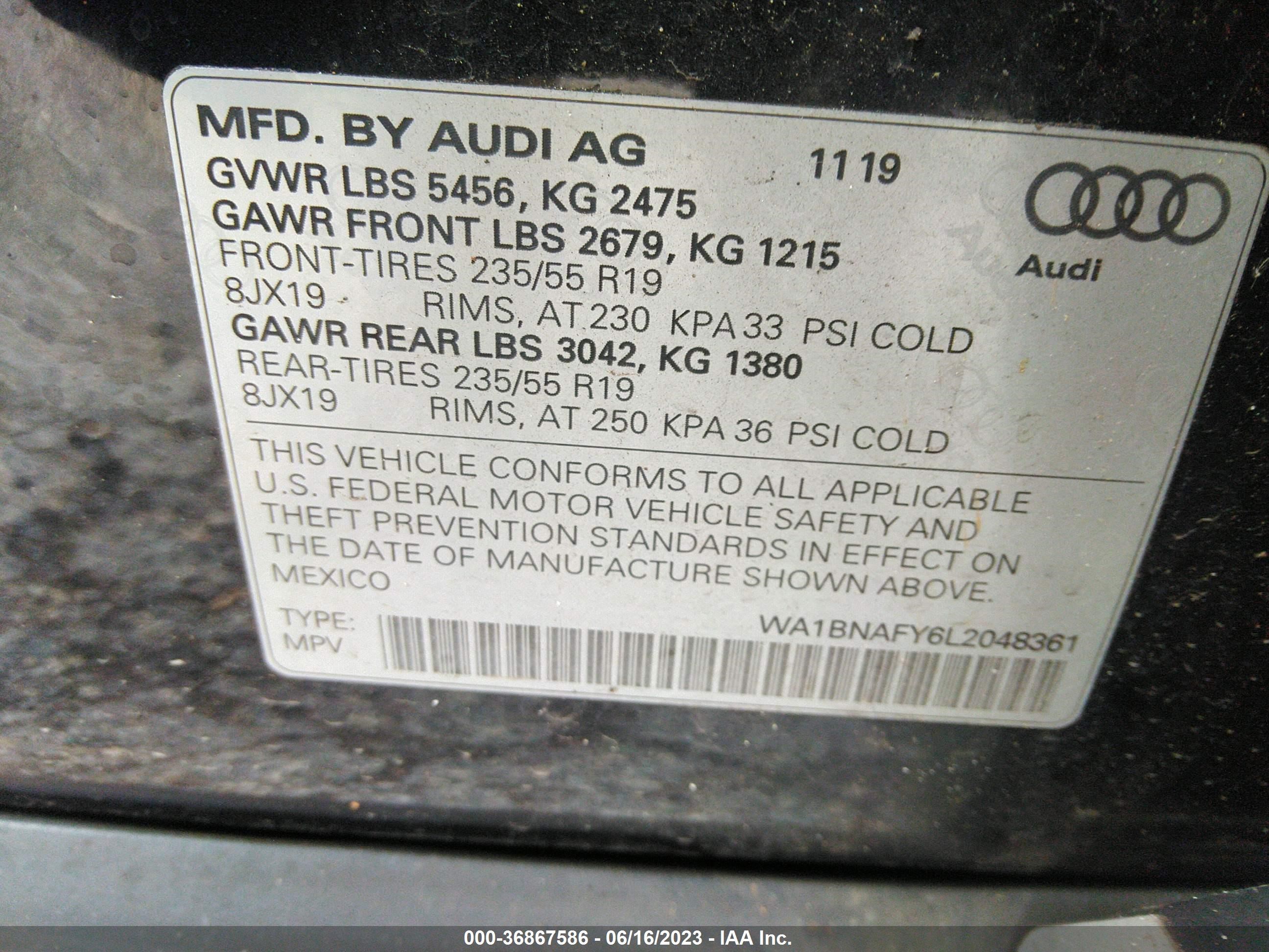 Photo 8 VIN: WA1BNAFY6L2048361 - AUDI Q5 