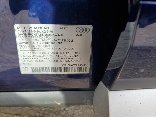 Photo 13 VIN: WA1BNAFY7J2004401 - AUDI Q5 PREMIUM 