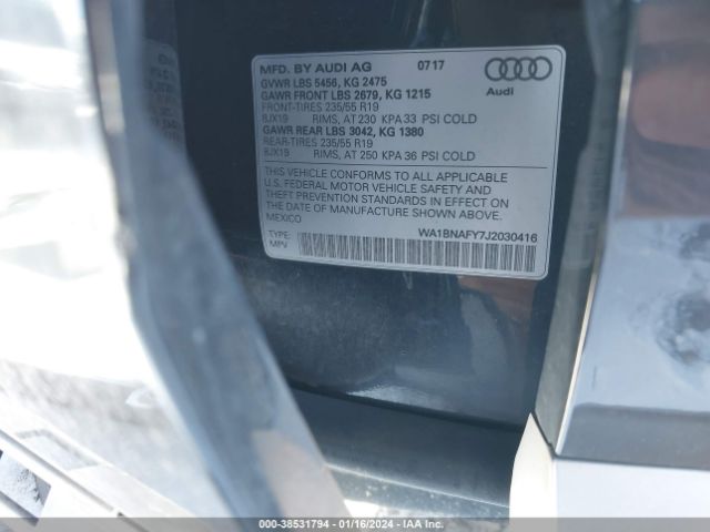 Photo 8 VIN: WA1BNAFY7J2030416 - AUDI Q5 