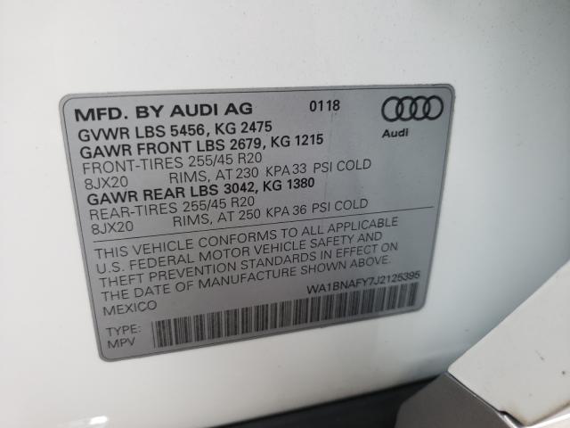 Photo 9 VIN: WA1BNAFY7J2125395 - AUDI Q5 PREMIUM 