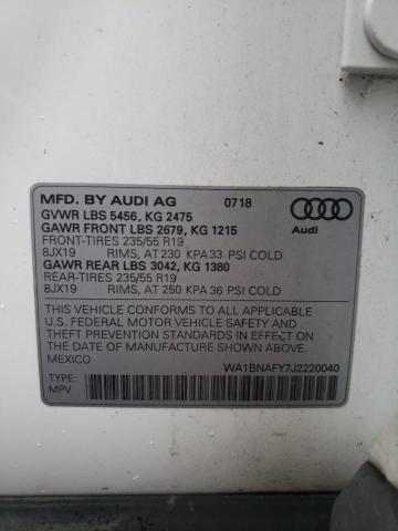 Photo 12 VIN: WA1BNAFY7J2220040 - AUDI Q5 