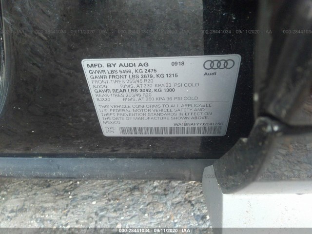 Photo 8 VIN: WA1BNAFY7J2241258 - AUDI Q5 