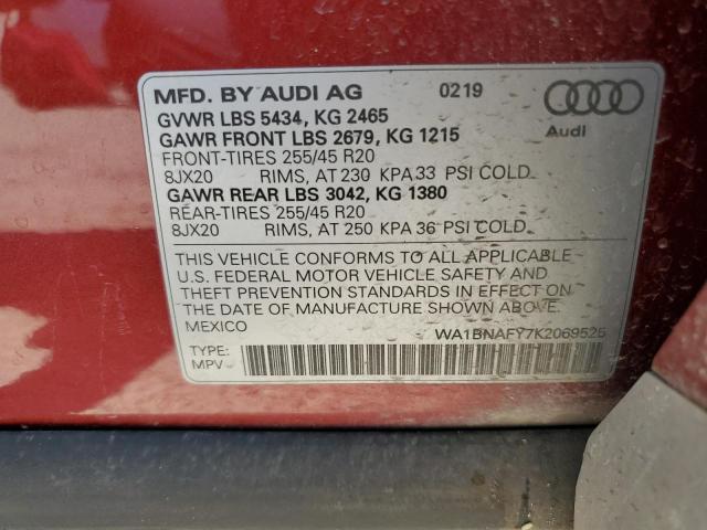 Photo 12 VIN: WA1BNAFY7K2069525 - AUDI Q5 