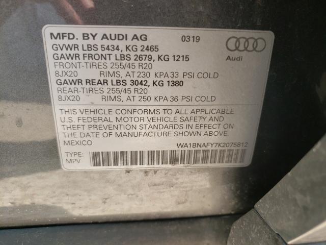 Photo 9 VIN: WA1BNAFY7K2075812 - AUDI Q5 PREMIUM 