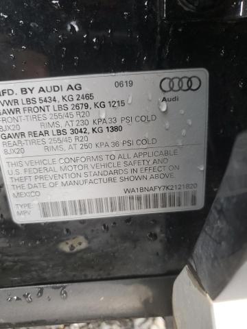 Photo 11 VIN: WA1BNAFY7K2121820 - AUDI Q5 PREMIUM 