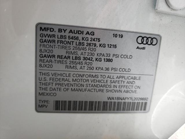 Photo 9 VIN: WA1BNAFY7L2026692 - AUDI Q5 PREMIUM 