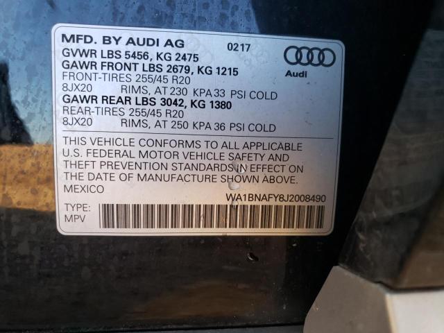 Photo 9 VIN: WA1BNAFY8J2008490 - AUDI Q5 