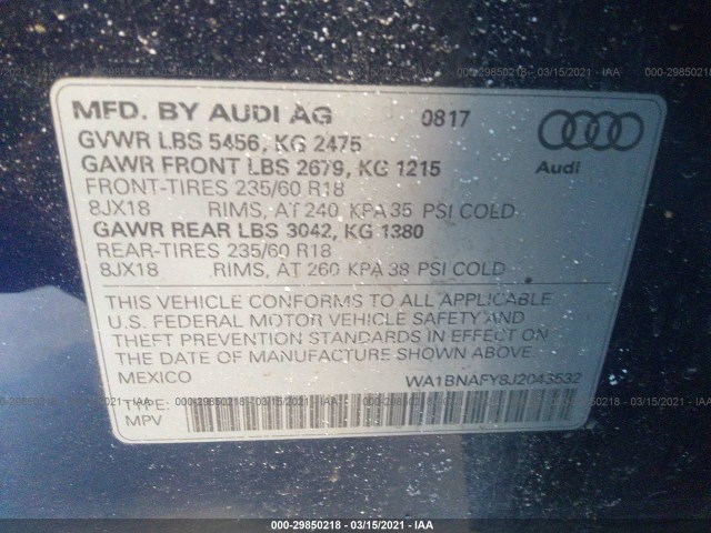 Photo 8 VIN: WA1BNAFY8J2043532 - AUDI Q5 