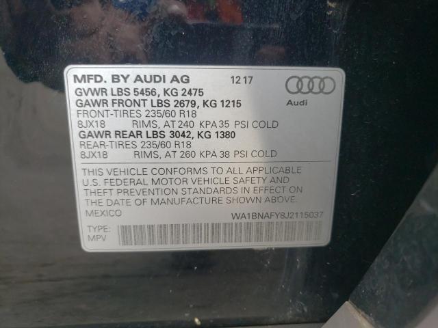 Photo 12 VIN: WA1BNAFY8J2115037 - AUDI Q5 PREMIUM 