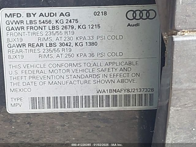 Photo 8 VIN: WA1BNAFY8J2137328 - AUDI Q5 