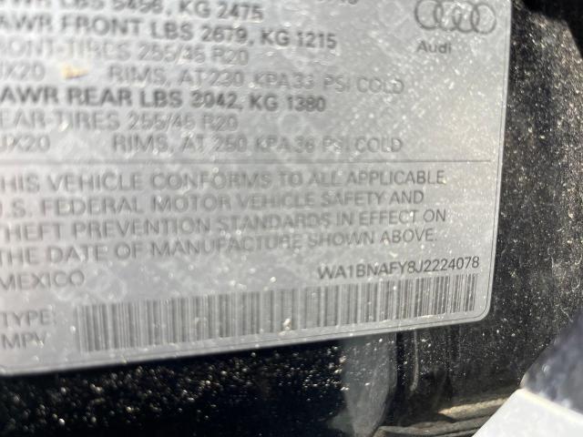 Photo 9 VIN: WA1BNAFY8J2224078 - AUDI Q5 PREMIUM 