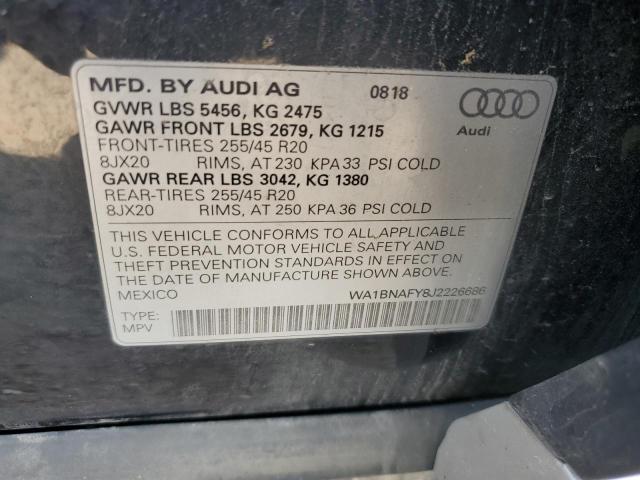 Photo 11 VIN: WA1BNAFY8J2226686 - AUDI Q5 PREMIUM 