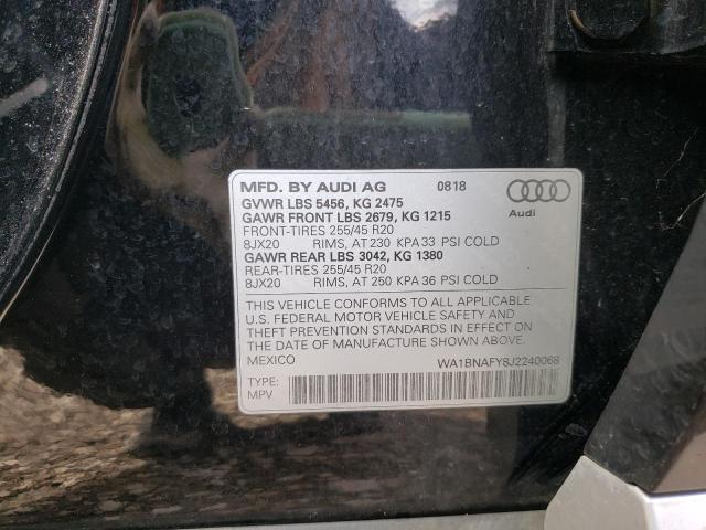 Photo 12 VIN: WA1BNAFY8J2240068 - AUDI Q5 PREMIUM 