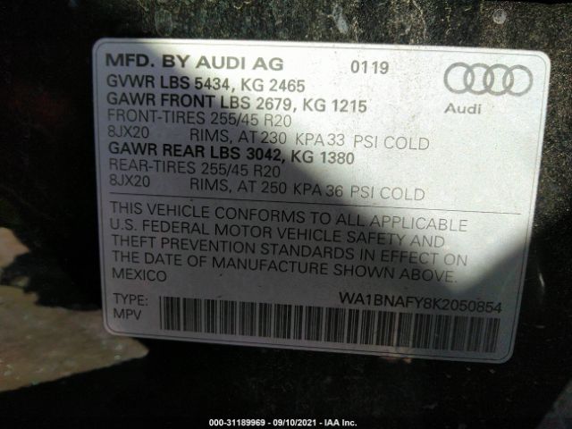 Photo 8 VIN: WA1BNAFY8K2050854 - AUDI Q5 