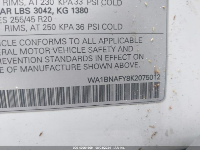 Photo 8 VIN: WA1BNAFY8K2075012 - AUDI Q5 