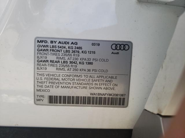 Photo 9 VIN: WA1BNAFY8K2081067 - AUDI Q5 PREMIUM 