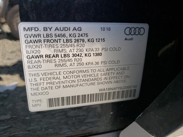 Photo 9 VIN: WA1BNAFY9J2000740 - AUDI Q5 PREMIUM 