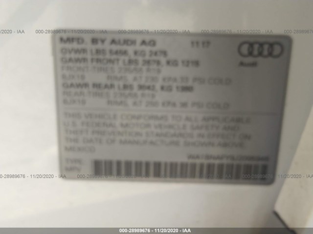 Photo 8 VIN: WA1BNAFY9J2095946 - AUDI Q5 