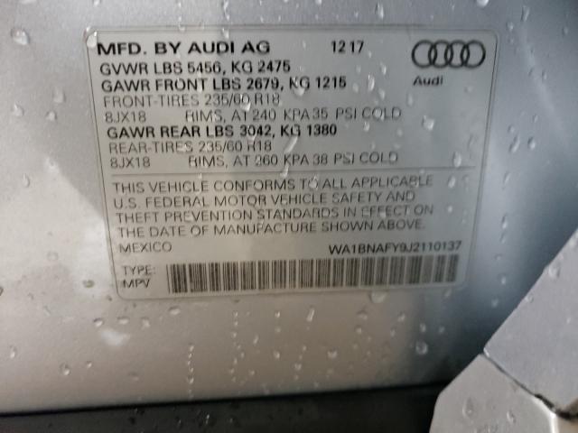 Photo 9 VIN: WA1BNAFY9J2110137 - AUDI Q5 