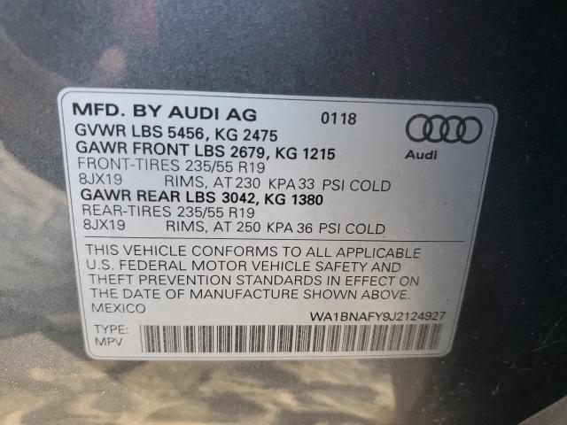 Photo 13 VIN: WA1BNAFY9J2124927 - AUDI Q5 PREMIUM 