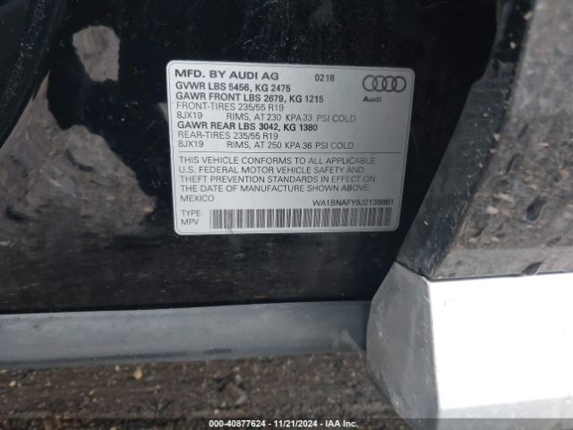 Photo 8 VIN: WA1BNAFY9J2138861 - AUDI Q5 