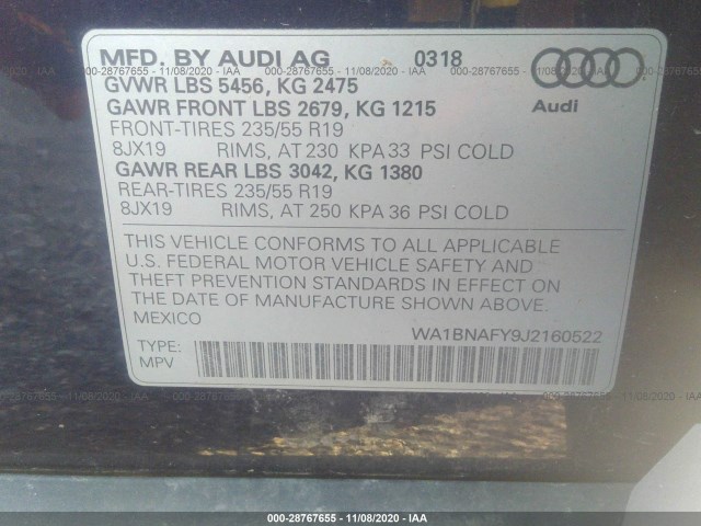 Photo 8 VIN: WA1BNAFY9J2160522 - AUDI Q5 