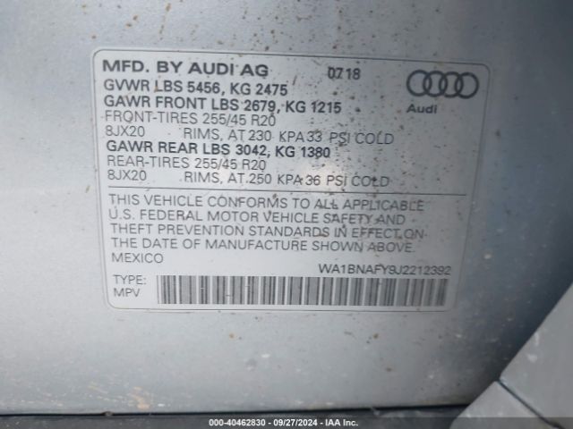 Photo 8 VIN: WA1BNAFY9J2212392 - AUDI Q5 