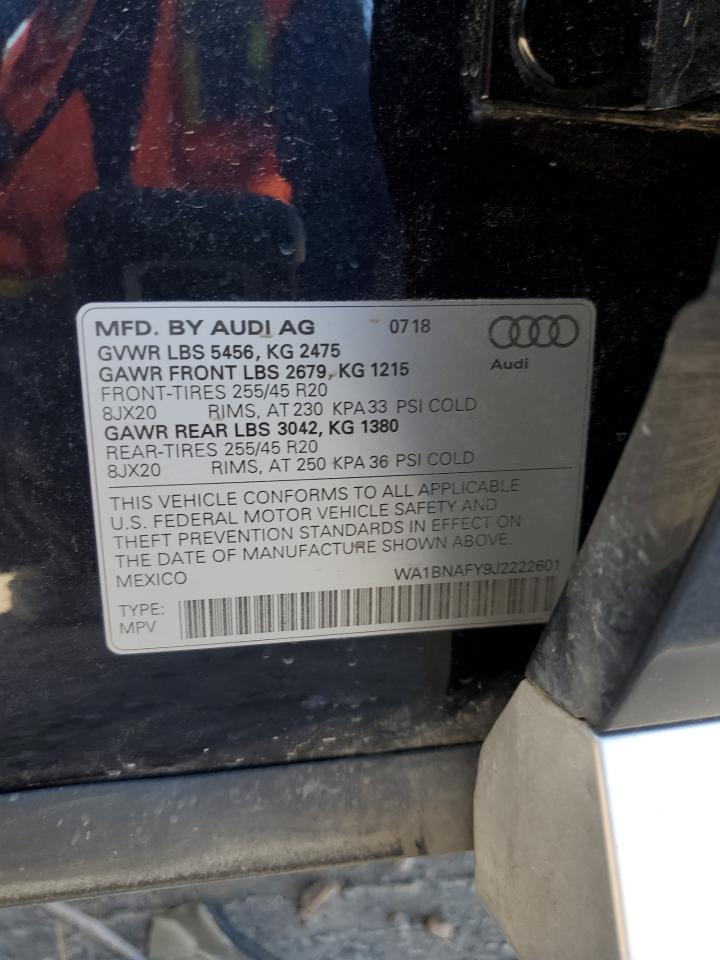 Photo 11 VIN: WA1BNAFY9J2222601 - AUDI Q5 