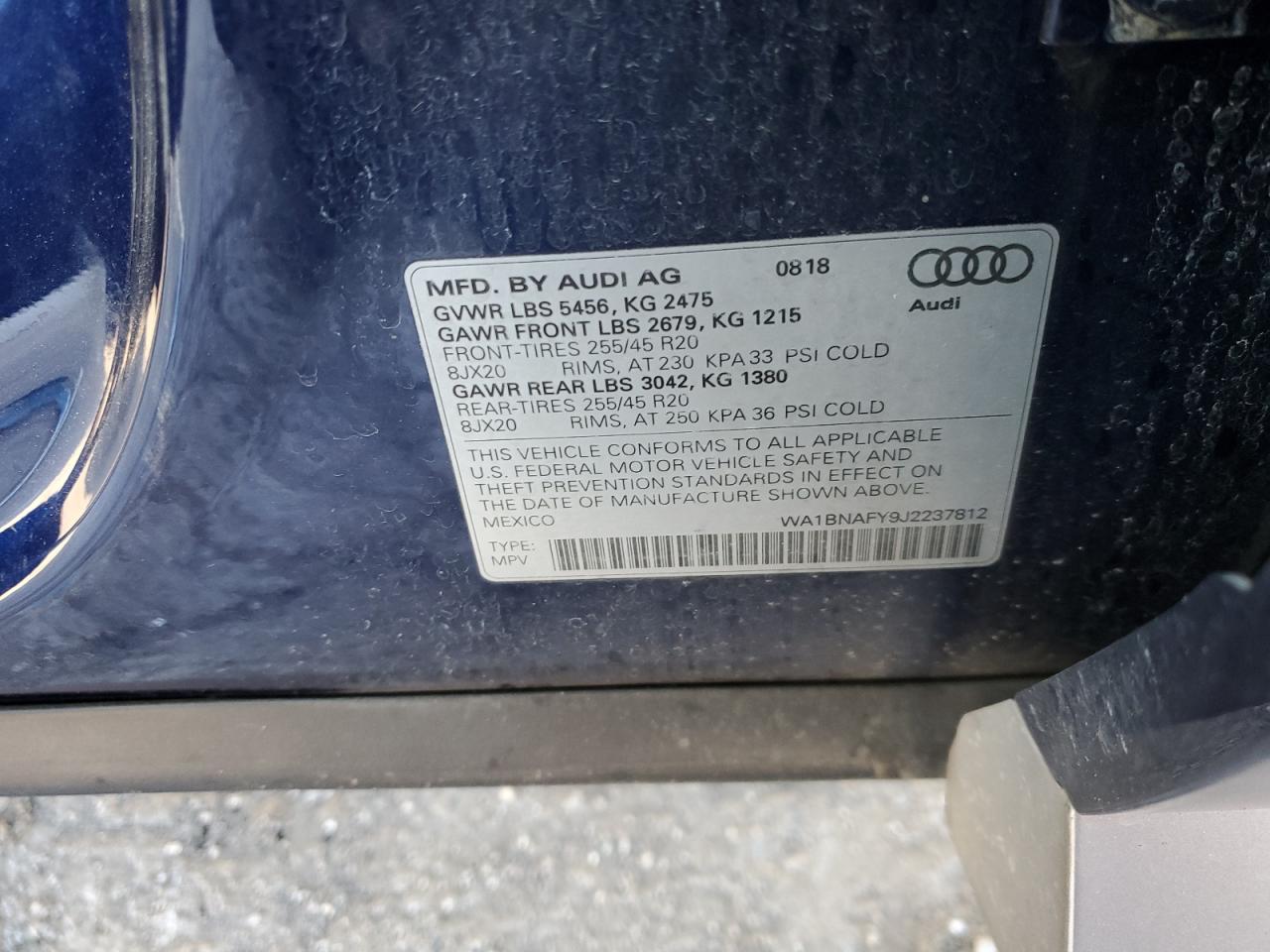 Photo 12 VIN: WA1BNAFY9J2237812 - AUDI Q5 