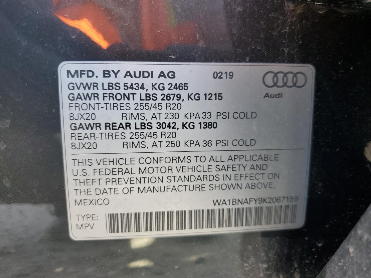 Photo 12 VIN: WA1BNAFY9K2067159 - AUDI Q5 