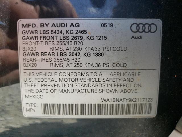 Photo 9 VIN: WA1BNAFY9K2117123 - AUDI Q5 PREMIUM 