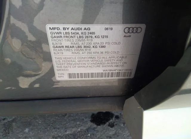 Photo 8 VIN: WA1BNAFY9K2130342 - AUDI Q5 