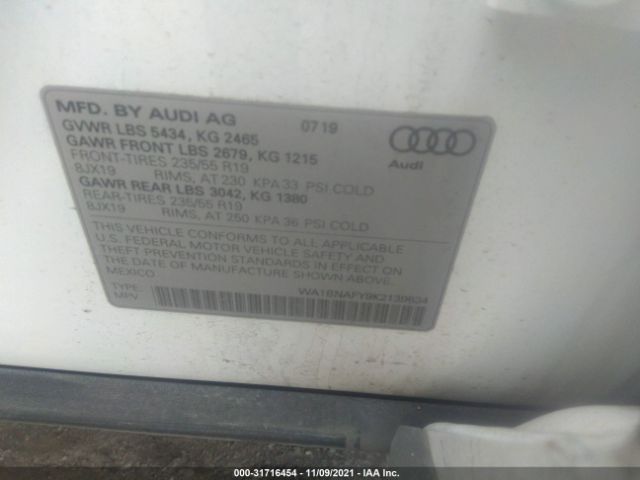 Photo 8 VIN: WA1BNAFY9K2139834 - AUDI Q5 