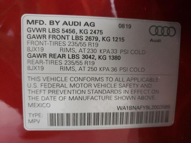 Photo 12 VIN: WA1BNAFY9L2003589 - AUDI Q5 