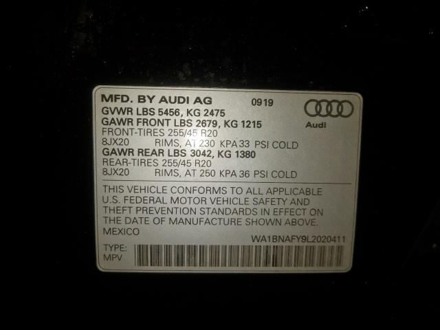 Photo 9 VIN: WA1BNAFY9L2020411 - AUDI Q5 