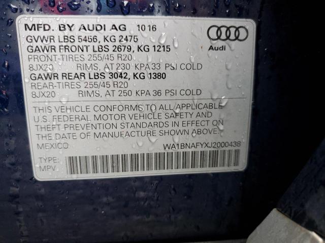 Photo 11 VIN: WA1BNAFYXJ2000438 - AUDI Q5 