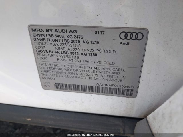 Photo 8 VIN: WA1BNAFYXJ2003677 - AUDI Q5 