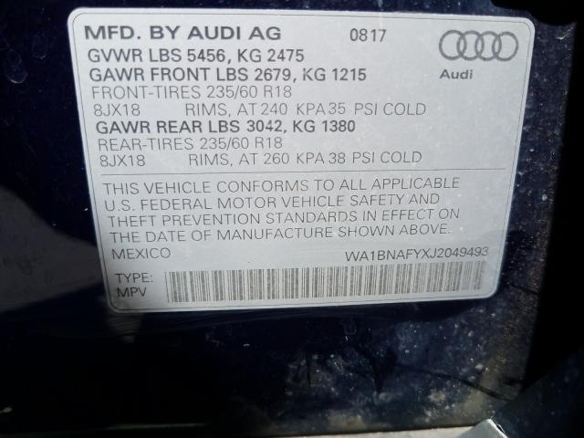 Photo 9 VIN: WA1BNAFYXJ2049493 - AUDI Q5 PREMIUM 