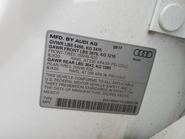 Photo 13 VIN: WA1BNAFYXJ2065726 - AUDI Q5 PREMIUM 