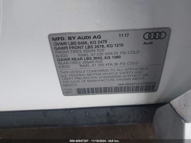 Photo 8 VIN: WA1BNAFYXJ2090819 - AUDI Q5 