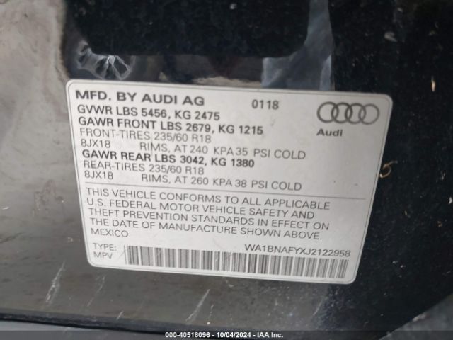 Photo 8 VIN: WA1BNAFYXJ2122958 - AUDI Q5 